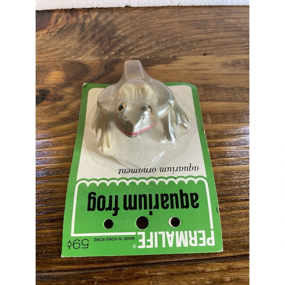 Vintage Permalife Aquarium Frog Aquatic Fish Tank Accessory Ornament